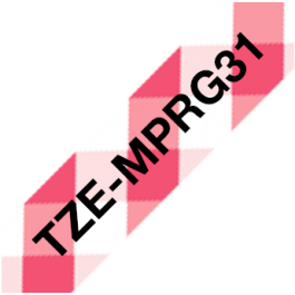 Brother TZe-MPRG31 raudona dryžuoto rašto juostelė (12mm)
